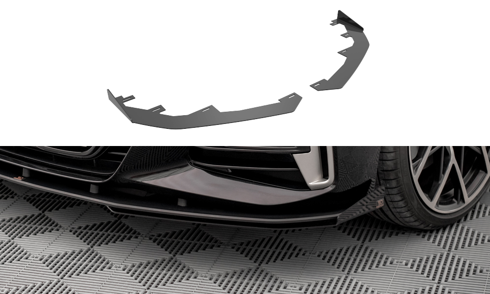 Maxton Design Front Flaps BMW 4er M-Paket G22 schwarz Hochglanz