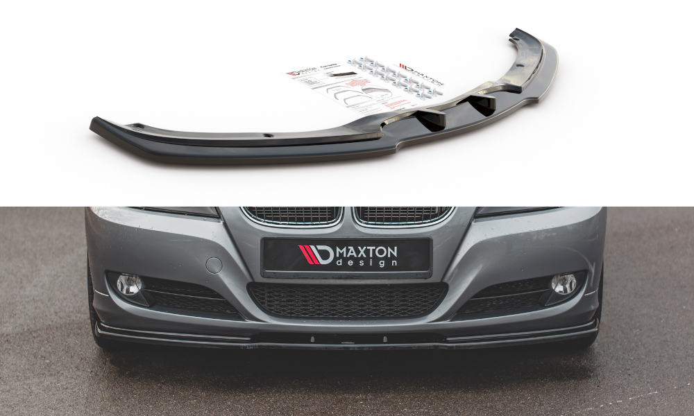 Maxton Design Front Ansatz passend für V.2 BMW 3er E90/E91 Facelift schwarz Hochglanz