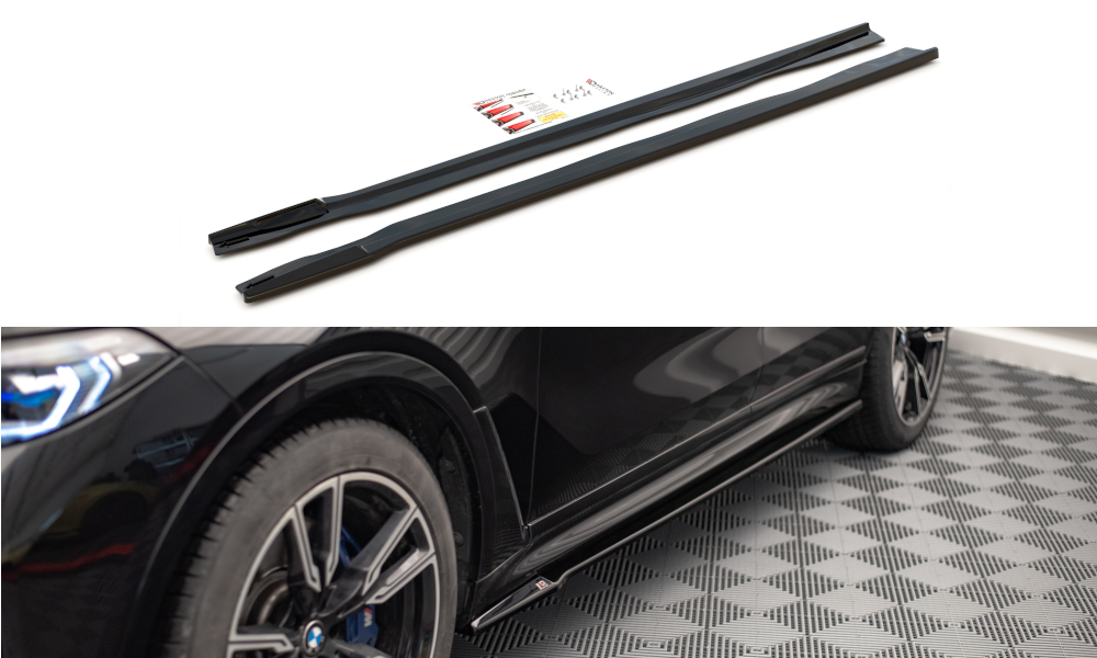 Maxton Design Seitenschweller Ansatz für BMW X7 M G07 schwarz Hochglanz