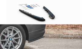 Maxton Design Heck Ansatz Flaps Diffusor passend für BMW 3er E91 Facelift schwarz Hochglanz
