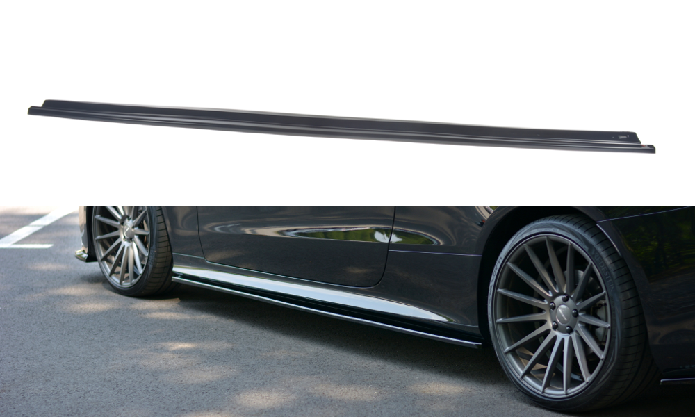 Maxton Design Seitenschweller Ansatz passend für Mercedes-Benz E-Klasse W213 Coupe (C238) AMG-Line schwarz Hochglanz