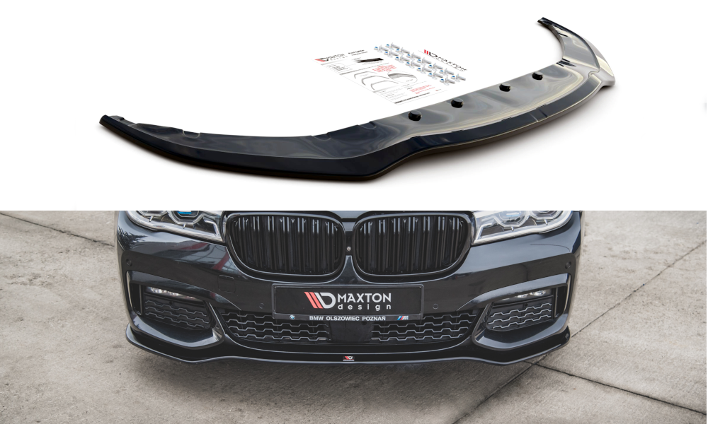 Maxton Design Front Ansatz V.1 für BMW 7 M-Paket G11 schwarz Hochglanz