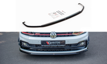 Laden Sie das Bild in den Galerie-Viewer, Maxton Design Front Ansatz passend für V.3 VW Polo GTI Mk6 schwarz Hochglanz