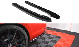 Maxton Design Heck Ansatz Flaps Diffusor passend für V.1 VW GOLF 7 R VARIANT FACELIFT  schwarz Hochglanz