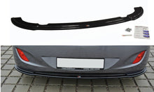 Laden Sie das Bild in den Galerie-Viewer, Maxton Design Mittlerer Diffusor Heck Ansatz passend für Hyundai i30 mk.2 schwarz Hochglanz
