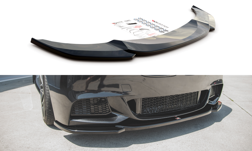 Maxton Design Front Ansatz V.4 für BMW 5er F10/F11 M-Paket schwarz Hochglanz