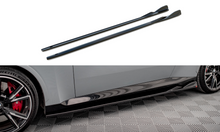 Laden Sie das Bild in den Galerie-Viewer, Maxton Design Seitenschweller Ansatz für V.1 für BMW 2 Coupe M-Paket / M240i G42 schwarz Hochglanz