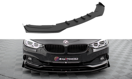 Maxton Design Street Pro Front Ansatz für +Flaps für + Flaps BMW 4er Gran Coupe F36 schwarz Hochglanz