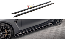 Laden Sie das Bild in den Galerie-Viewer, Maxton Design Seitenschweller Ansatz für V.1 für BMW M3 G80 schwarz Hochglanz