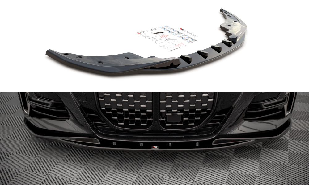 Maxton Design Front Ansatz V.1 für BMW 4er M-Paket G22 schwarz Hochglanz