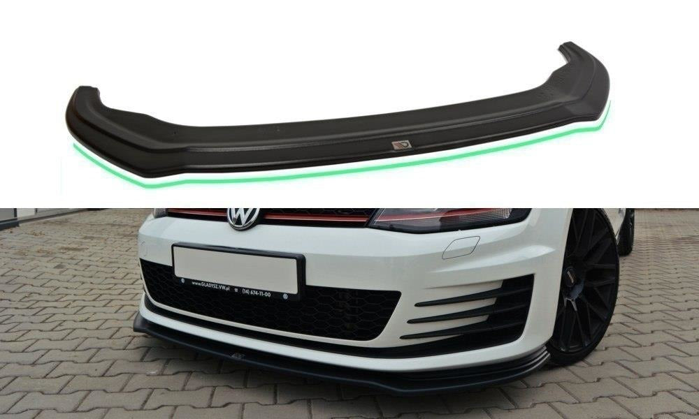 Maxton Design Front Ansatz passend für V.2 VW Golf 7 GTI  schwarz Hochglanz