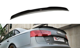Maxton Design Spoiler CAP passend für AUDI A6 C7 S-LINE SEDAN schwarz Hochglanz