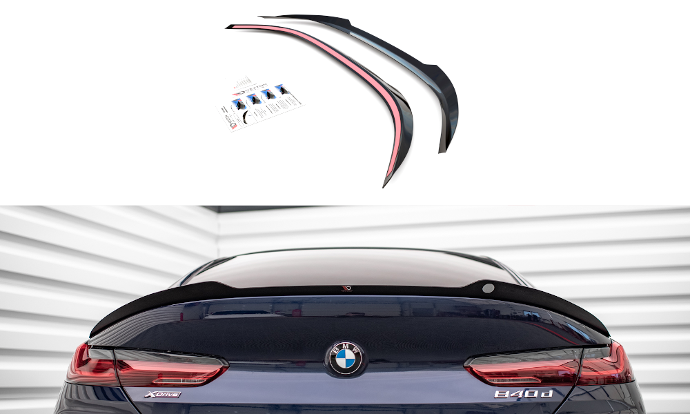 Maxton Design Spoiler CAP für BMW 8 Gran Coupe M-Paket G16 schwarz Hochglanz