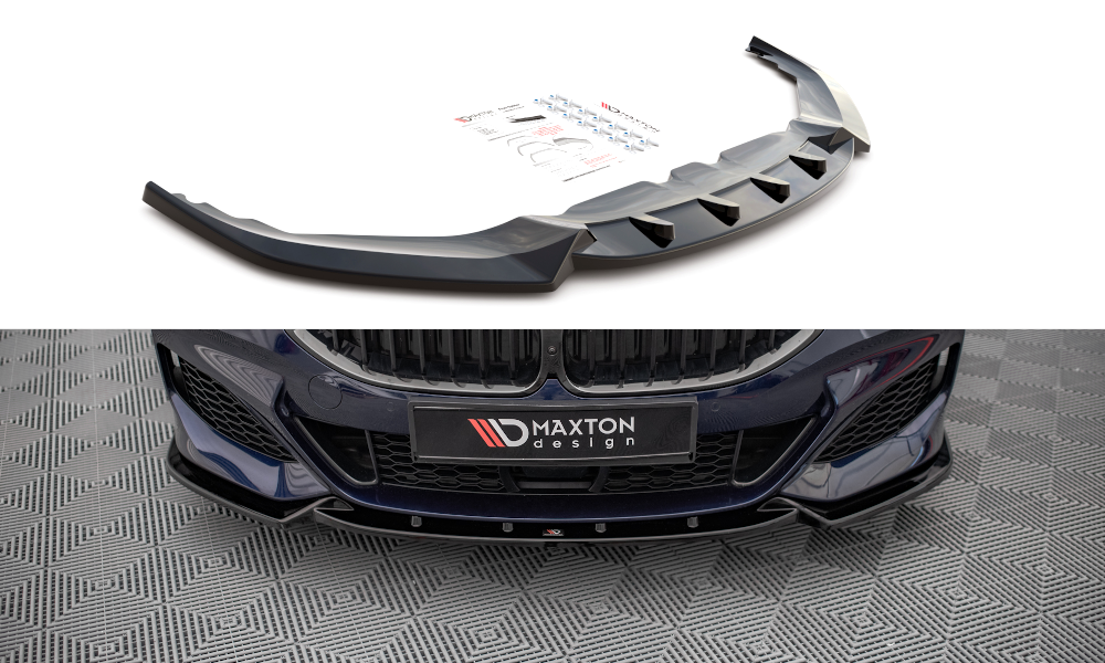 Maxton Design Front Ansatz V.3 für BMW 8 Coupe G15 / 8 Gran Coupe M Paket G16 schwarz Hochglanz