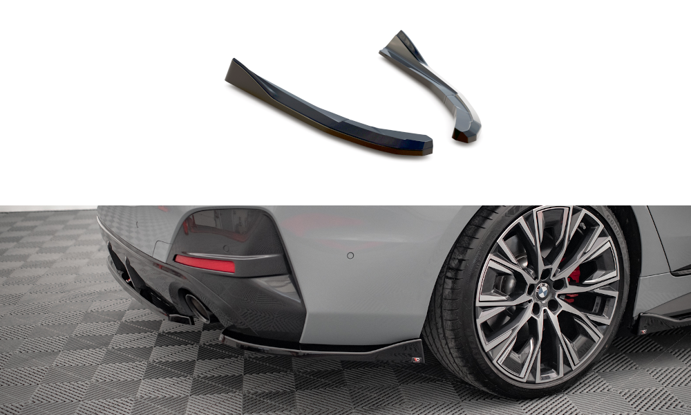 Maxton Design Heck Ansatz Flaps Diffusor V.2 für BMW 4er Gran Coupe M-Paket G26 schwarz Hochglanz