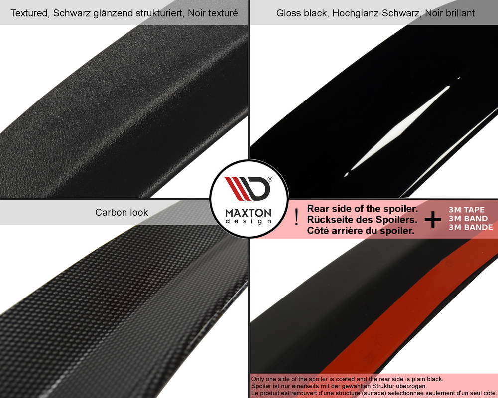 Maxton Design Spoiler CAP passend für HYUNDAI I30 MK3 HATCHBACK schwarz Hochglanz