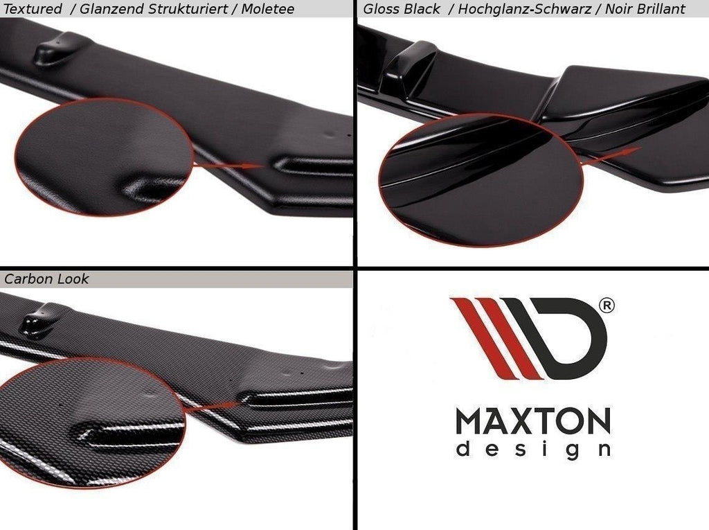 Maxton Design Heck Ansatz Flaps Diffusor passend für Audi S4 B8 FL schwarz Hochglanz
