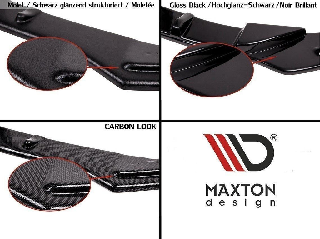 Maxton Design Diffusor Heck Ansatz passend für Audi A7 Mk1 S-Line schwarz Hochglanz