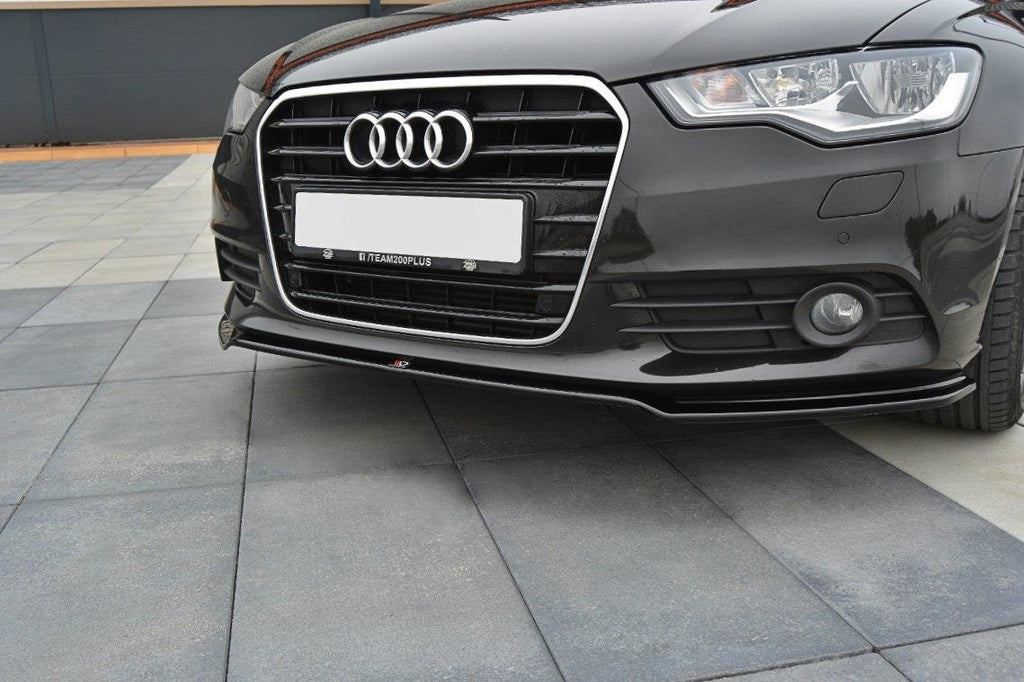 Maxton Design Front Ansatz passend für V.1 Audi A6 C7 schwarz Hochglanz