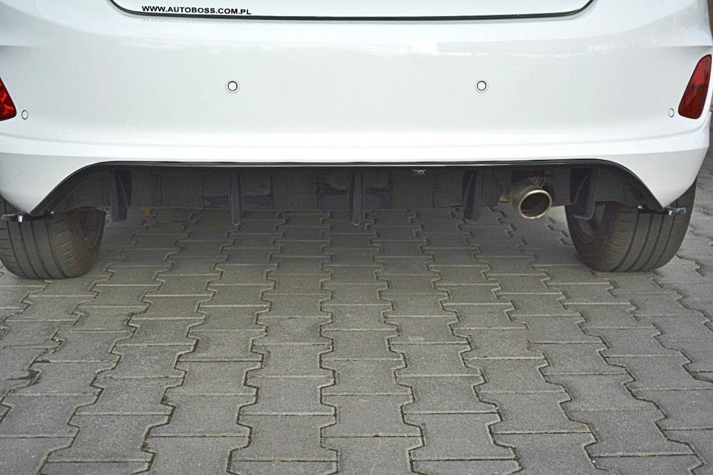 Maxton Design Diffusor Heck Ansatz passend für Ford Fiesta Mk8 ST-Line schwarz Hochglanz