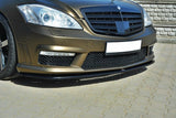 Maxton Design Front Ansatz passend für MERCEDES S-KLASSE W221 AMG schwarz Hochglanz