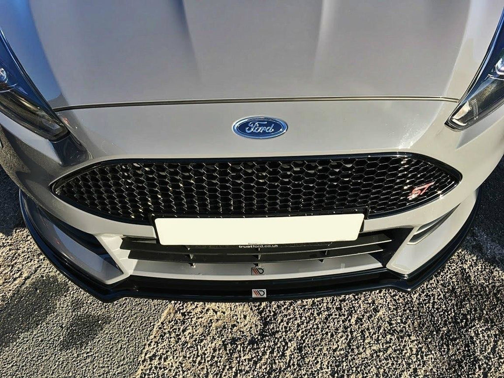 Maxton Design Front Ansatz passend für V.3 Ford Focus ST Mk3 FL schwarz Hochglanz