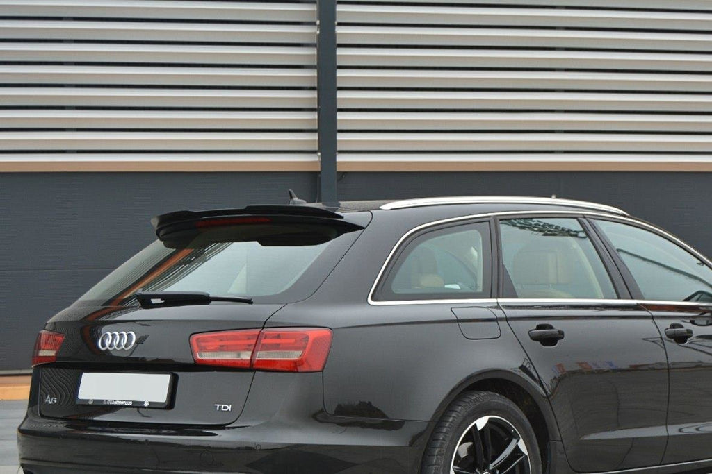 Maxton Design Spoiler CAP passend für Audi A6 C7 Avant schwarz Hochglanz