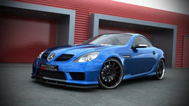 Maxton Design Frontstoßstange + Front Ansatz passend für passend für MERCEDES SLK R171 (SLK R172 AMG LOOK)