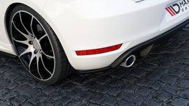 Maxton Design Heck Ansatz Flaps Diffusor passend für VW GOLF 6 GTI 35TH schwarz Hochglanz