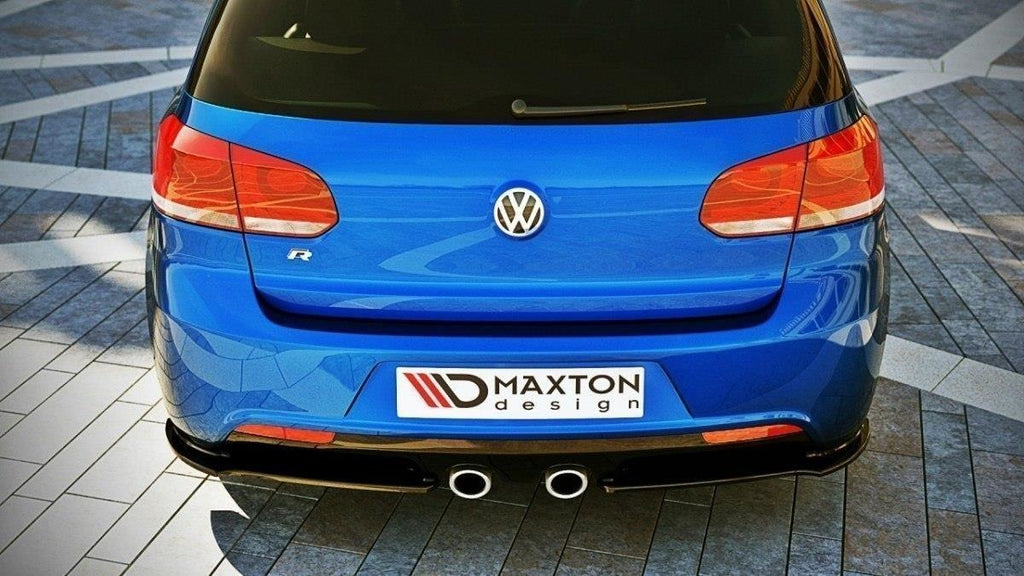 Maxton Design Heck Ansatz Flaps Diffusor passend für VW GOLF 6 R schwarz Hochglanz
