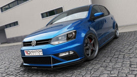 Maxton Design Racing Front Ansatz passend für passend für VW POLO MK5 GTI FL mit Wings