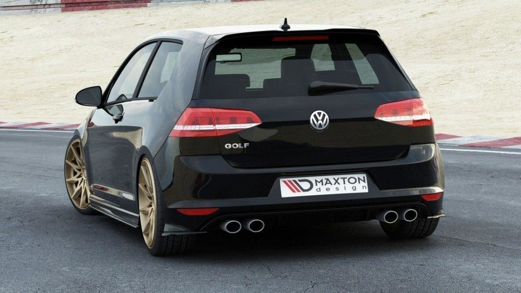 Maxton Design Heck Ansatz Flaps Diffusor passend für VW GOLF 7 R schwarz Hochglanz