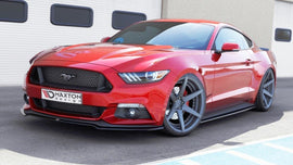 Maxton Design Front Ansatz passend für Ford Mustang Mk6 schwarz Hochglanz