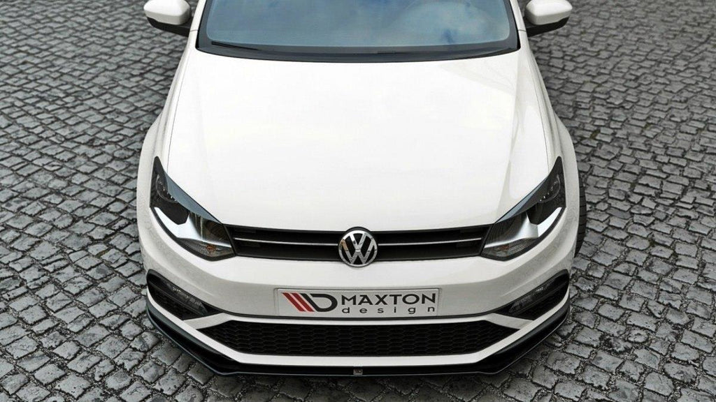 Maxton Design Front Ansatz passend für v.2 VW POLO MK5 GTI Facelift schwarz Hochglanz