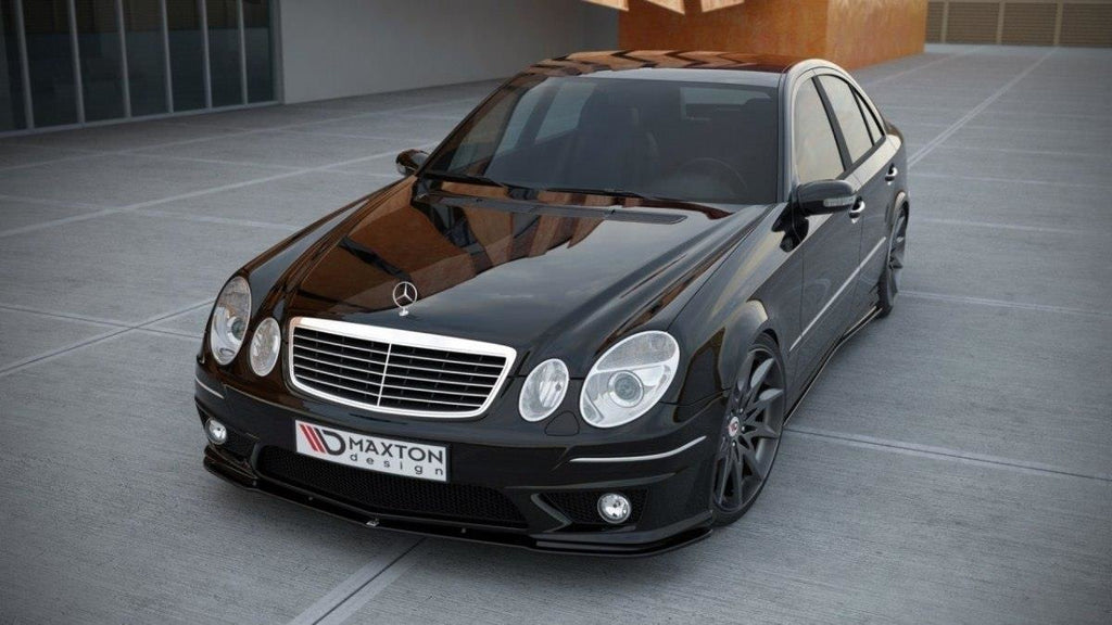 Maxton Design Front Ansatz passend für MERCEDES E W211 AMG FACELIFT schwarz Hochglanz
