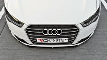 Laden Sie das Bild in den Galerie-Viewer, Maxton Design Front Ansatz passend für Audi A6 Ultra C7 FL schwarz Hochglanz