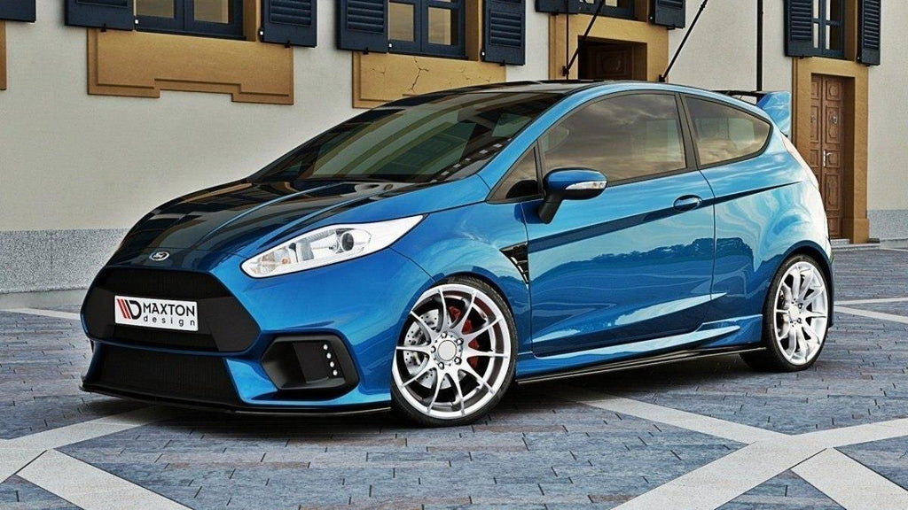 Maxton Design Front Ansatz passend für (Focus RS Look Stoßstange) Ford Fiesta Mk7 FL  schwarz Hochglanz