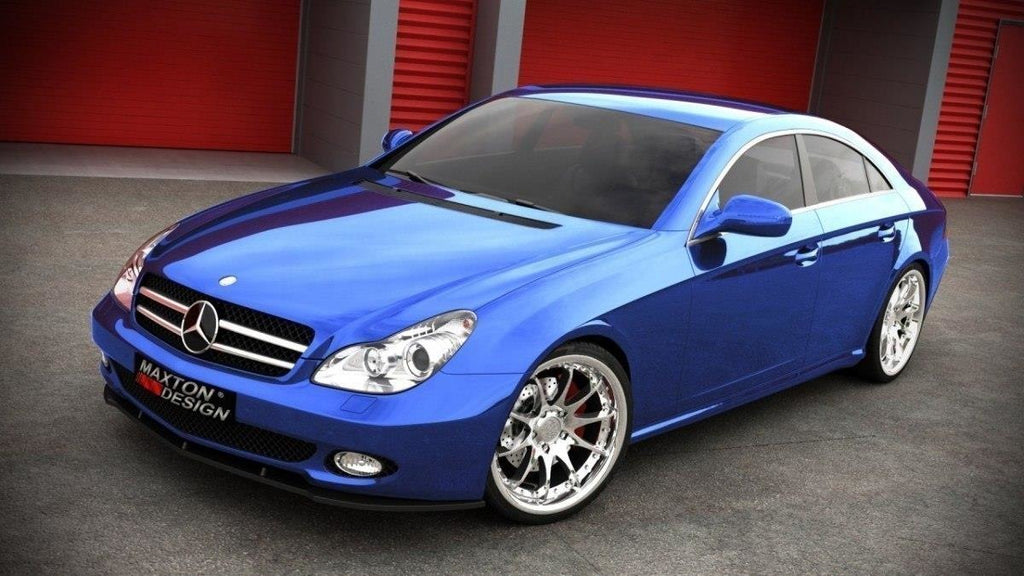 Maxton Design Front Ansatz passend für MERCEDES CLS C219 Serie schwarz Hochglanz