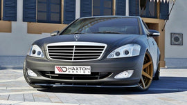 Maxton Design Front Ansatz passend für MERCEDES S-KLASSE W221 schwarz Hochglanz