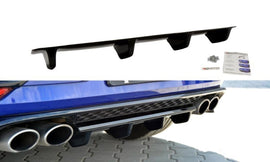 Maxton Design Mittlerer Diffusor Heck Ansatz passend für VW GOLF 7 R Facelift schwarz Hochglanz