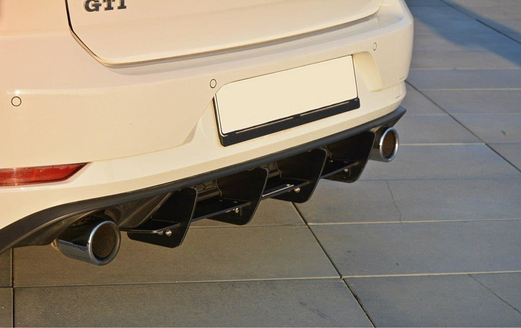 Maxton Design Diffusor Heck Ansatz passend für passend für Heckschürze VW GOLF 7 GTI FL