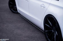 Laden Sie das Bild in den Galerie-Viewer, Maxton Design Seitenschweller Ansatz passend für Audi A8 D4 schwarz Hochglanz