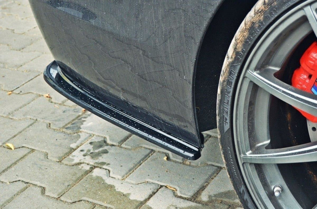 Maxton Design Heck Ansatz Flaps Diffusor passend für BMW 5er F11 M Paket (mit zwei Doppel Endstücken) schwarz Hochglanz