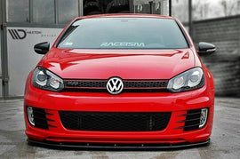Maxton Design Front Ansatz passend für VER.2 VW GOLF 6 (FÜR GOLF GTI 35TH) schwarz Hochglanz