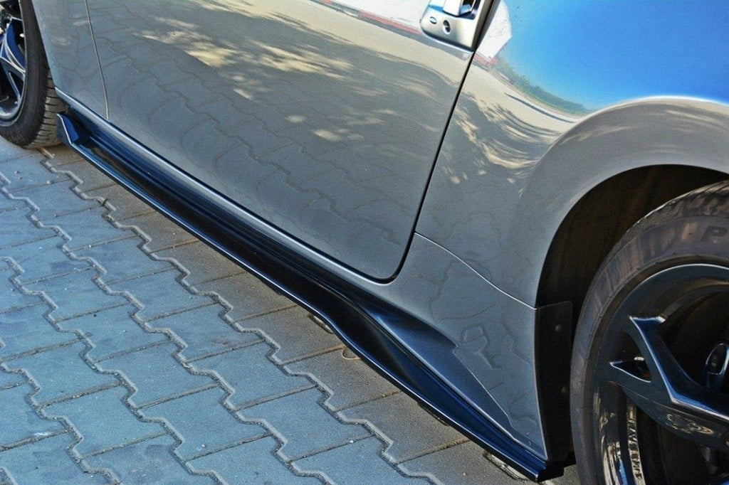 Maxton Design Seitenschweller Ansatz passend für Nissan 370Z schwarz Hochglanz