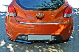 Maxton Design Diffusor Heck Ansatz passend für Hyundai Veloster schwarz Hochglanz