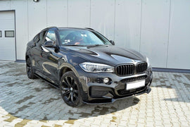 Maxton Design Front Ansatz passend für v.1 BMW X6 F16 M Paket schwarz Hochglanz