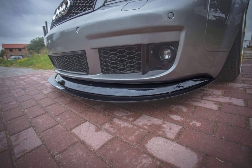 Maxton Design HYBRID Front Ansatz passend für passend für AUDI RS6 C5 schwarz Hochglanz Carbon Look