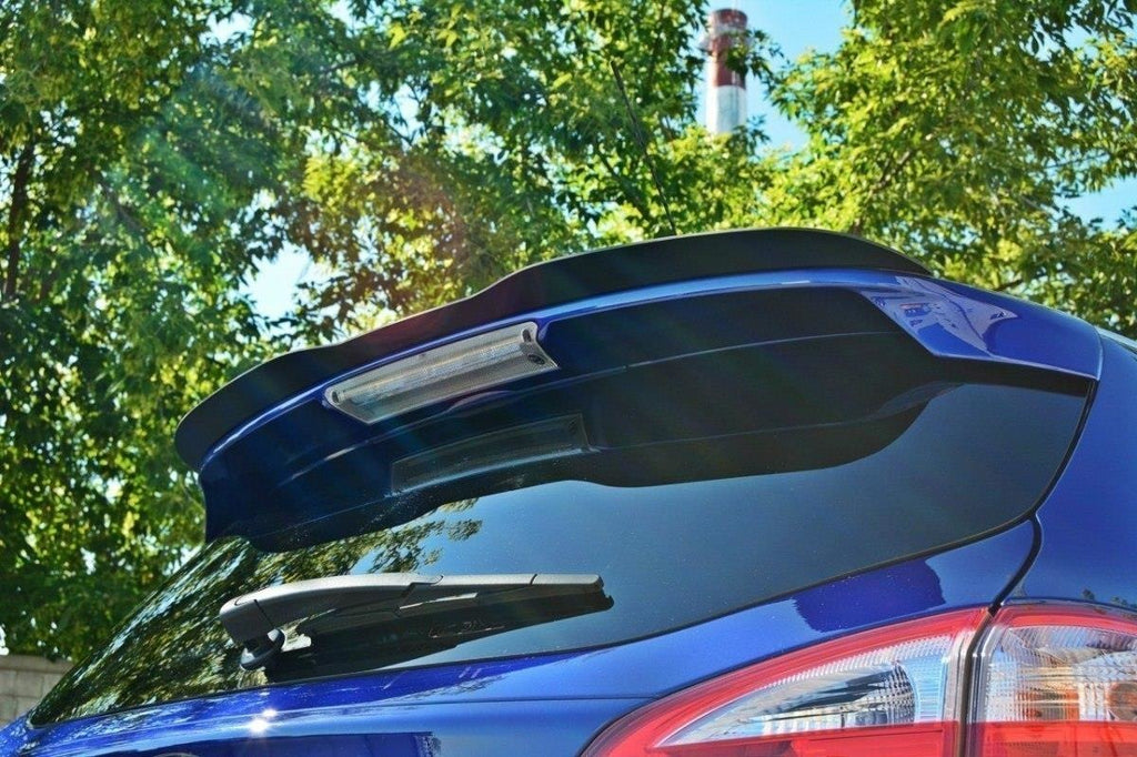 Maxton Design Spoiler CAP passend für Ford Focus ST Mk3 Kombi schwarz Hochglanz