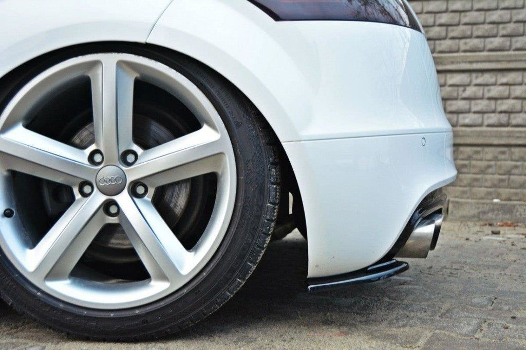 Maxton Design Heck Ansatz Flaps Diffusor passend für Audi TT S 8J schwarz Hochglanz